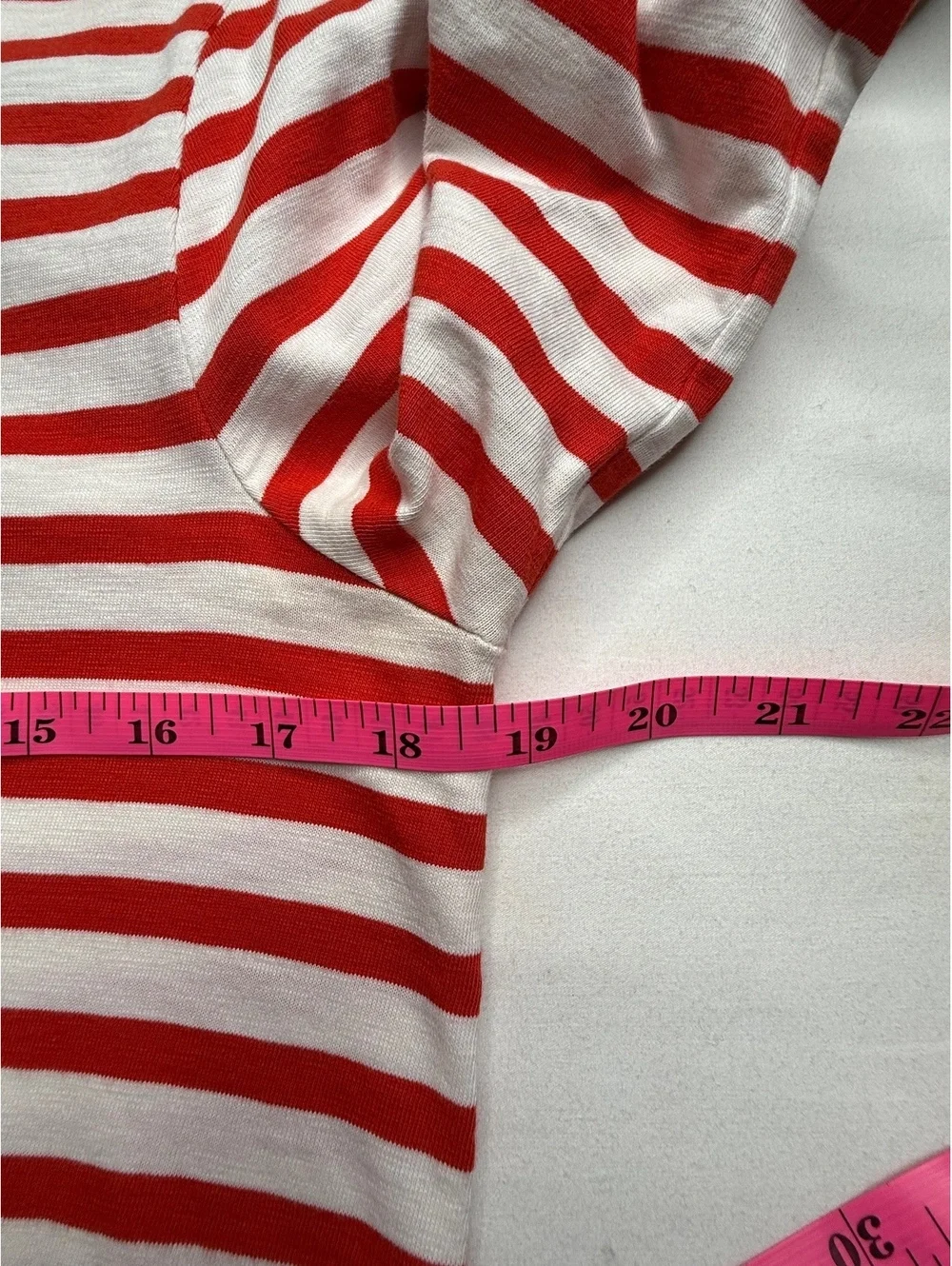 J.Crew Classic Red and White Striped Cotton Long Sleeve Shirt Medium